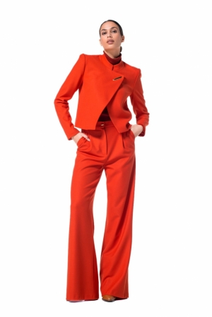 elegante broek, normal waist,  53 Burnt Orange