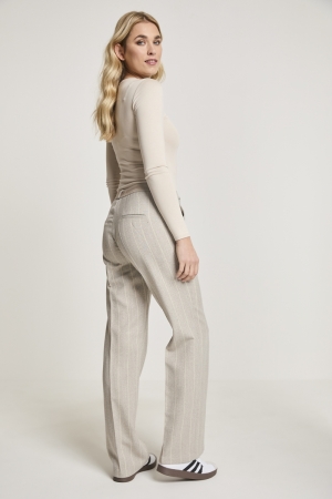 Hannah Luxury Pinstripes S12 Beige Silve