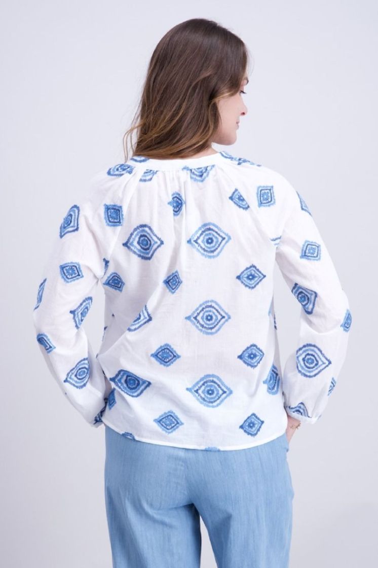 0 blanc/indigo