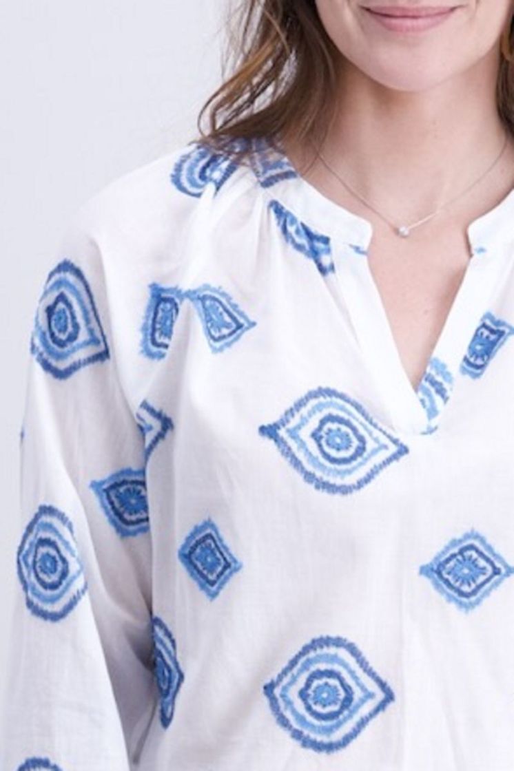 0 blanc/indigo