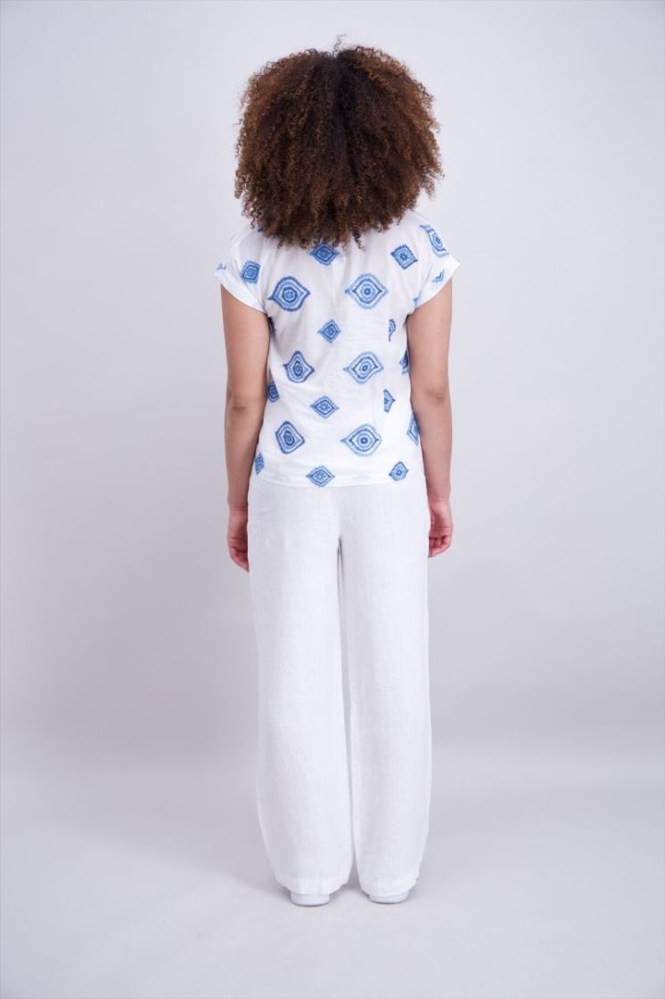 0 blanc/indigo