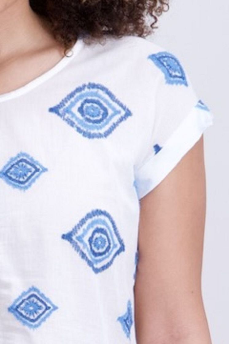  0 blanc/indigo
