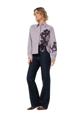 Blouse in katoen met patchwork 59 Multi Color